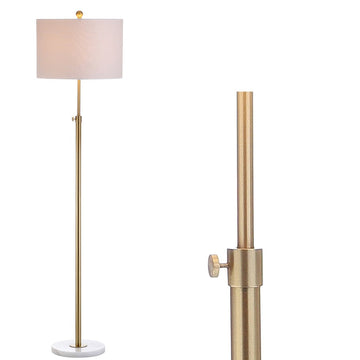 June 65" Adjustable Metal/Marble LED Floor Lamp - JONATHAN Y